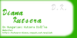 diana kutsera business card